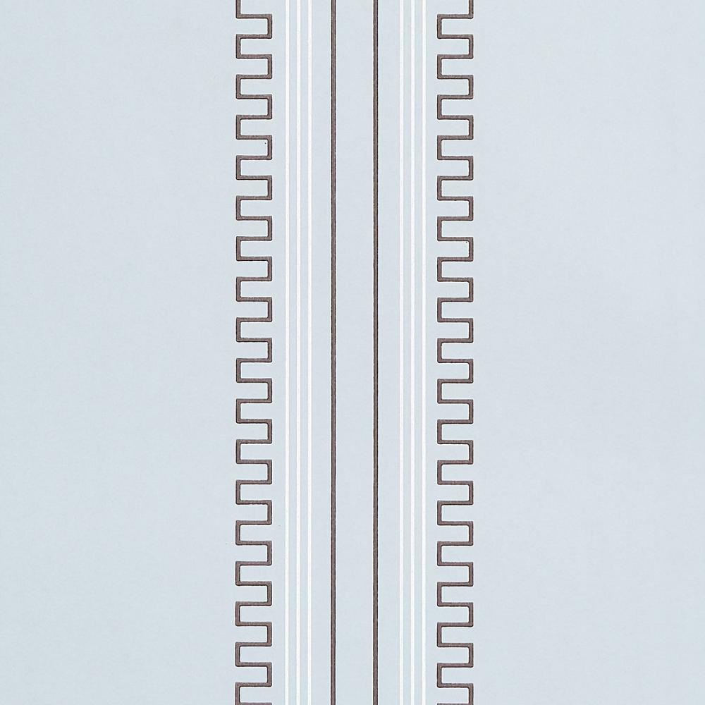 Schumacher 5015140 Greco Stripe Wallpaper in Sky