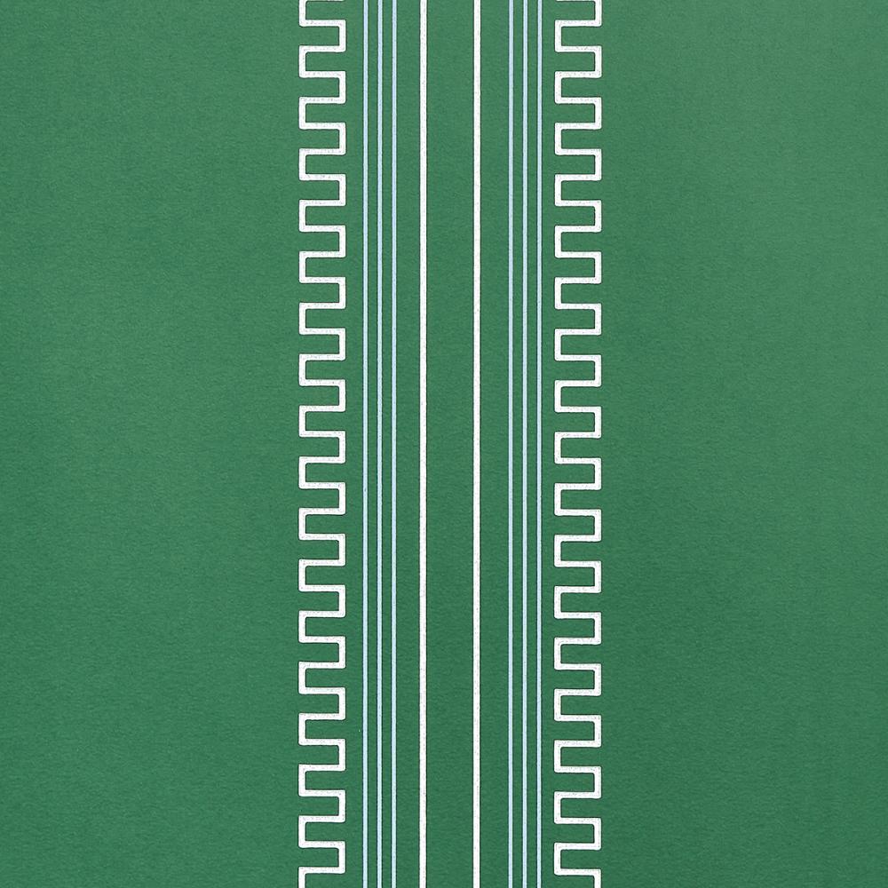 Schumacher 5015142 Greco Stripe Wallpaper in Green