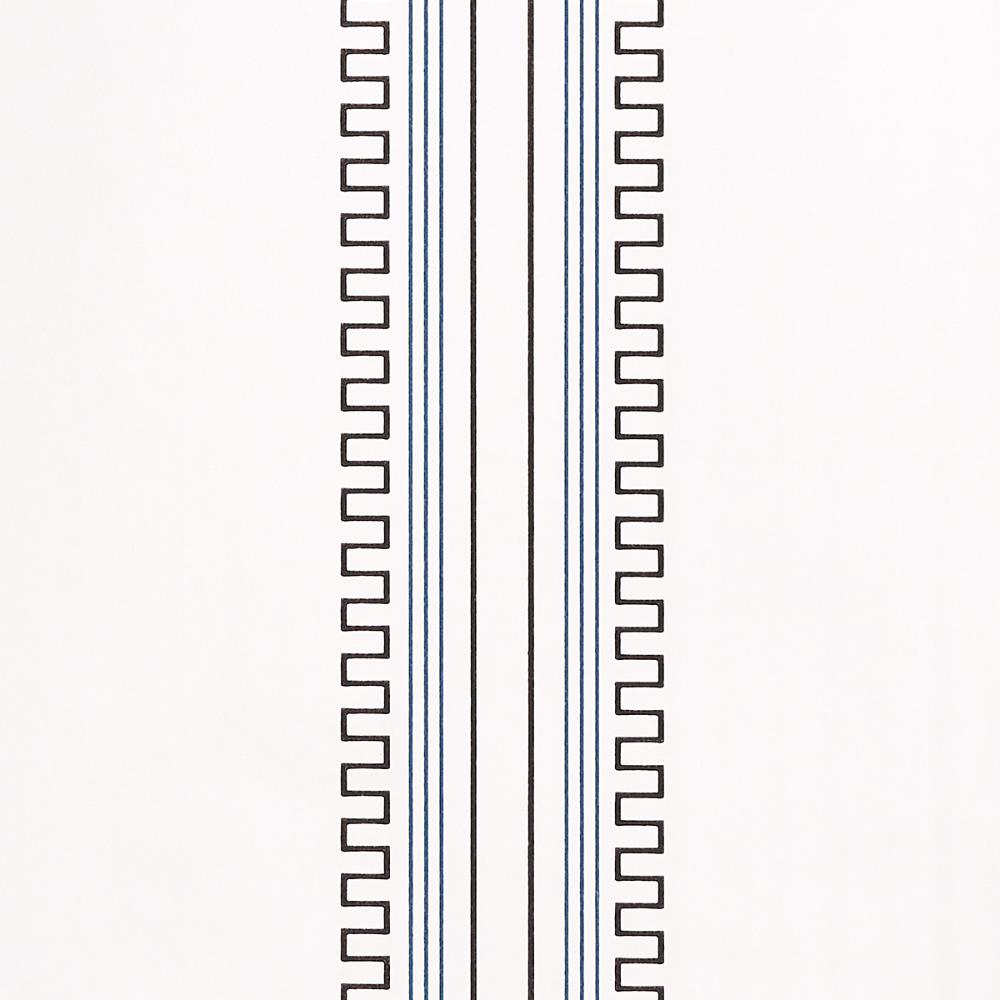 Schumacher 5015143 Greco Stripe Wallpaper in Ivory