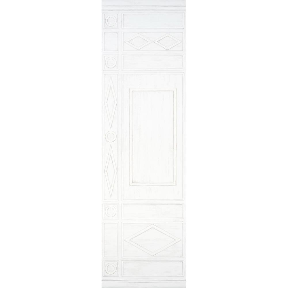 Schumacher 5015170 Swedish Manor Panel A Wallpaper in White
