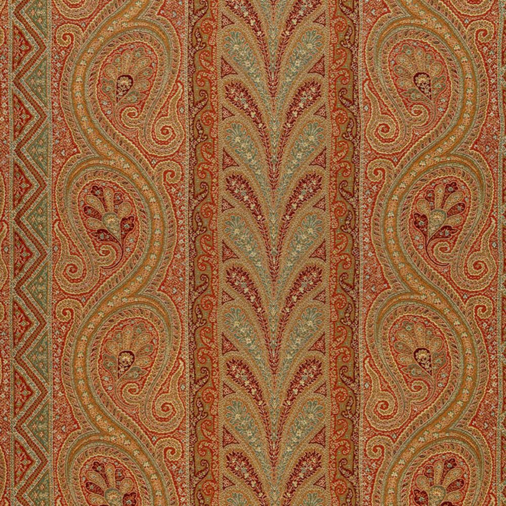 Schumacher 50773 Chatelaine Paisley Fabric in Tuscan