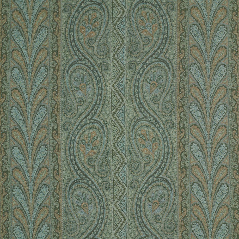 Schumacher 50776 Chatelaine Paisley Fabric in Jade