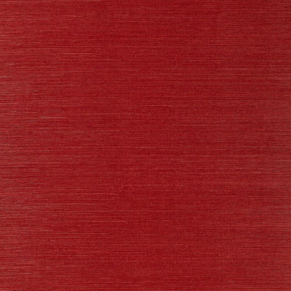 Schumacher 529632 Osan Sisal Wallpaper in Red