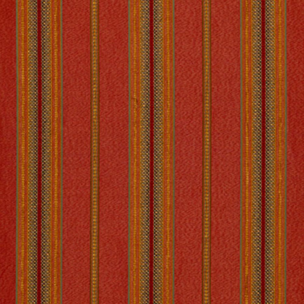 Schumacher 54060 Sinclair Chenille Stripe Fabric in Rouge