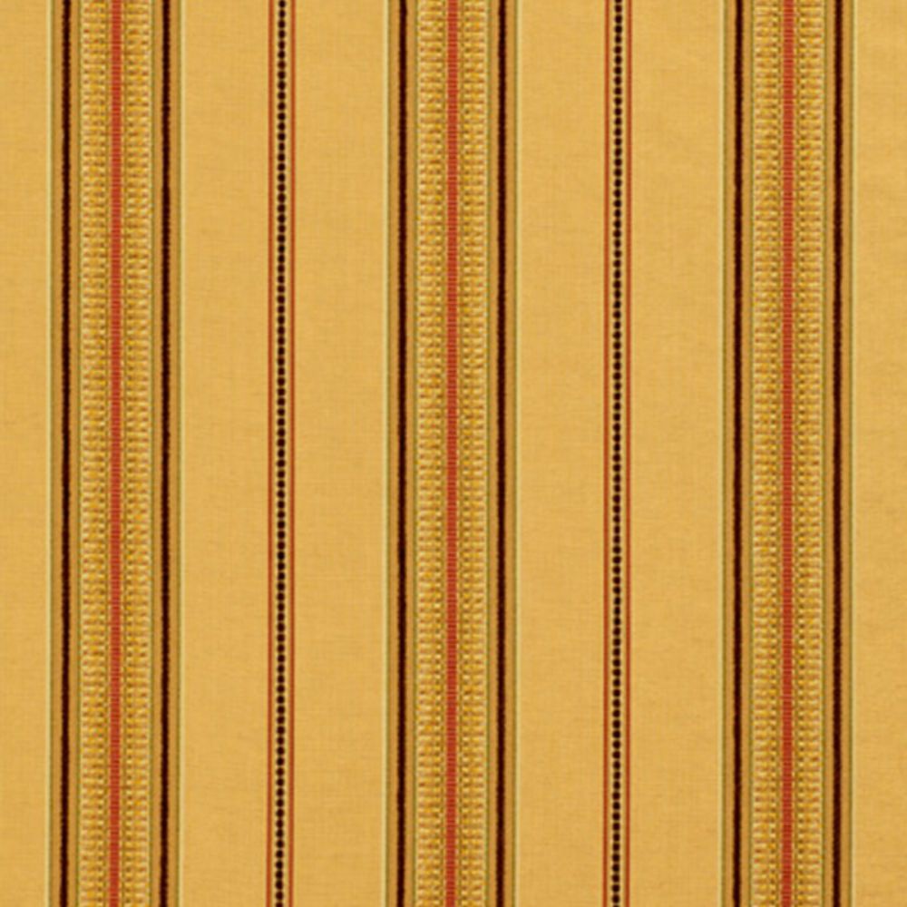Schumacher 54062 Sinclair Chenille Stripe Fabric in Camel