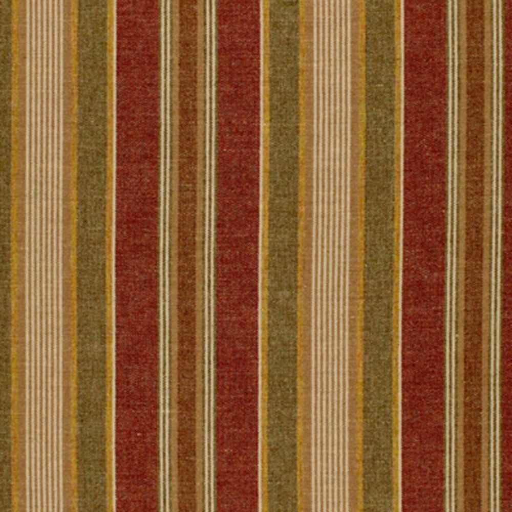 Schumacher 54204 Edgemere Stripe Fabric in Indian Red