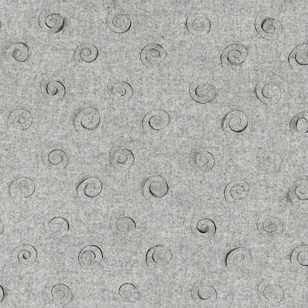 Schumacher 55361 Curlicue Fabric in Grey