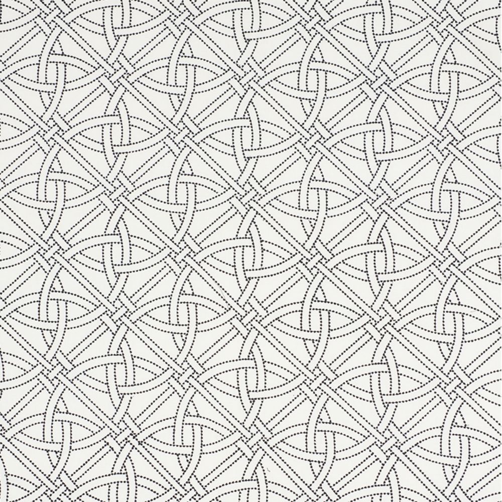 Schumacher 55695 Durance Embroidery Fabric in Black & White