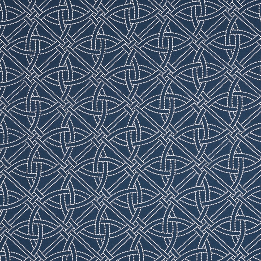 Schumacher 55696 Durance Embroidery Fabric in Navy