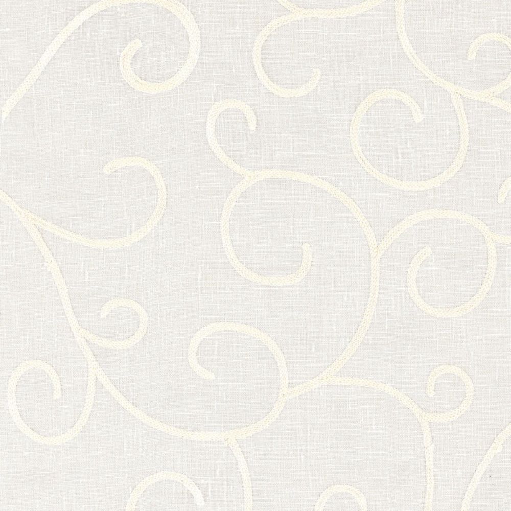 Schumacher 55981 Adina Sheer Embroidery Fabric in Cream