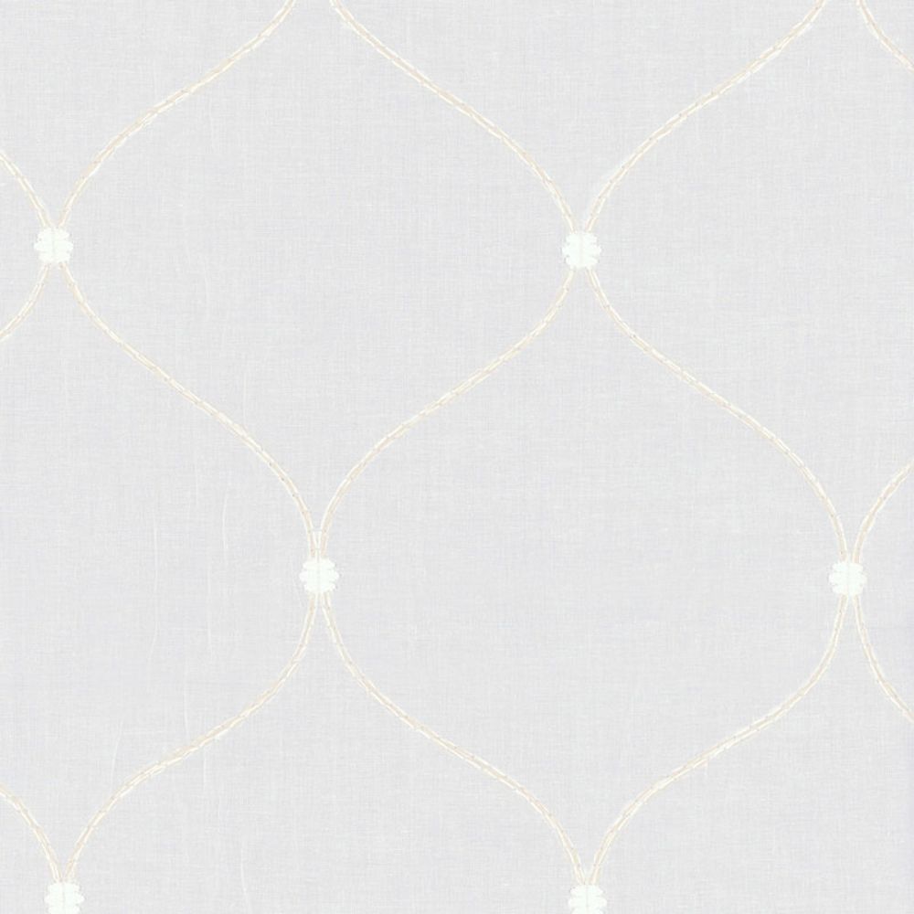 Schumacher 56000 Celena Sheer Embroidery Fabric in Sand