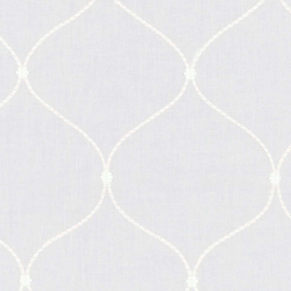 Schumacher 56001 Celena Sheer Embroidery Fabric in Pearl