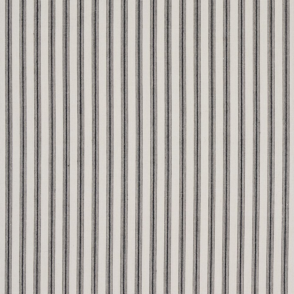 Schumacher 60077 Wellfleet Ticking Stripe Fabrics in Black