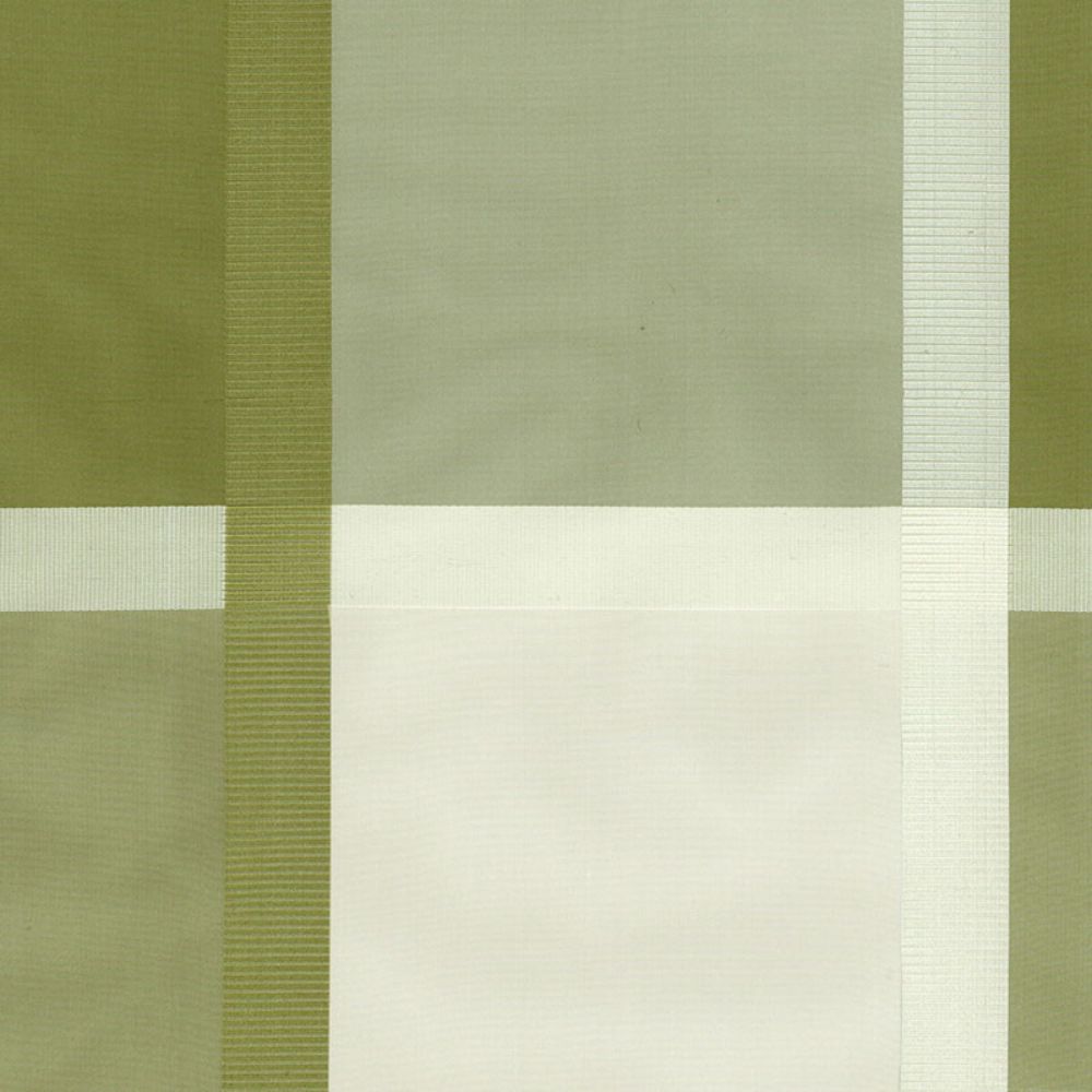 Schumacher 61133 Surat Silk Plaid Fabric in Celadon