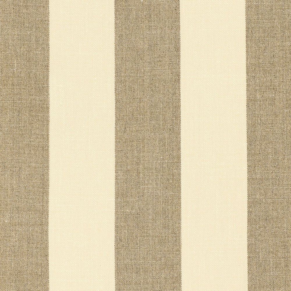 Schumacher 62050 Kerry Linen Stripe Fabric in Natural