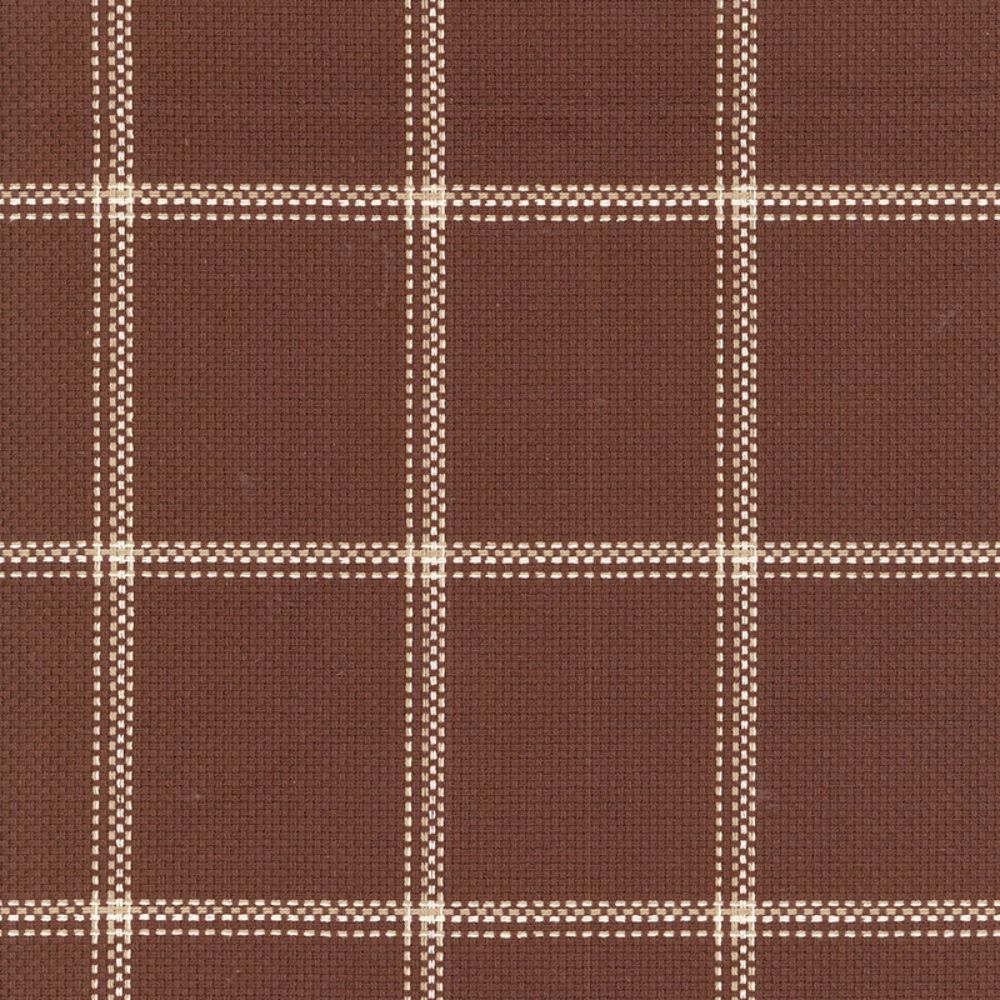 Schumacher 62413 Woodland Plaid Fabric in Bark