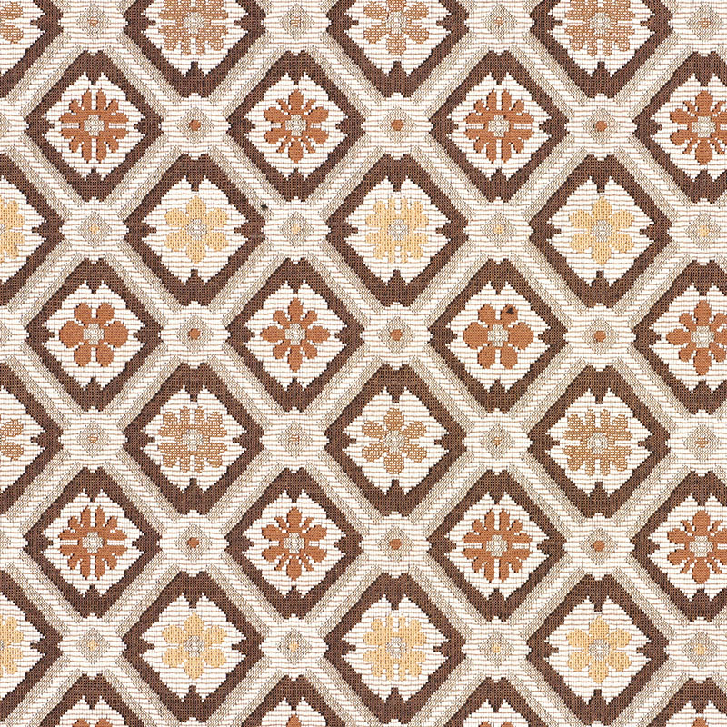 Schumacher 62494 Classic-Wovens-Ii Collection Savonnerie Tapestry Fabric  in Brown