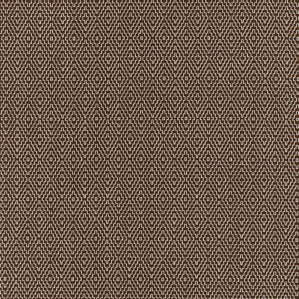 Schumacher 62536 Hampton Court Diamond Fabric in Chocolate