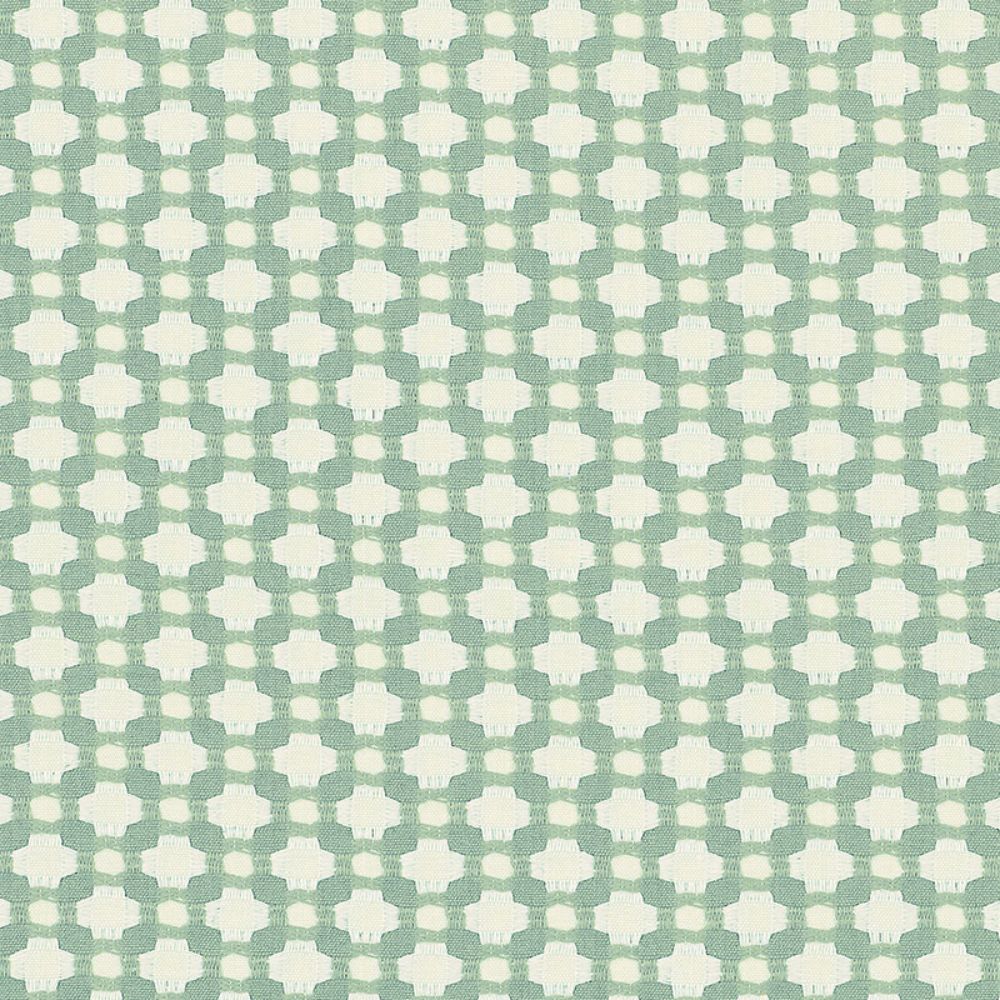 Schumacher 62615 Betwixt Fabric in Water/ivory