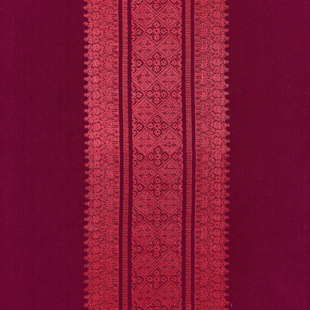 Schumacher 62663 Saree Stripe Fabric in Mulberry