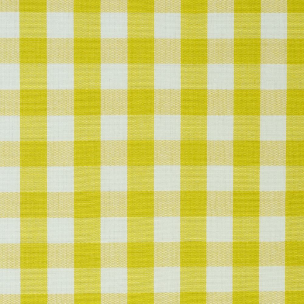 Schumacher 63069 Elton Cotton Check Fabric in Yellow