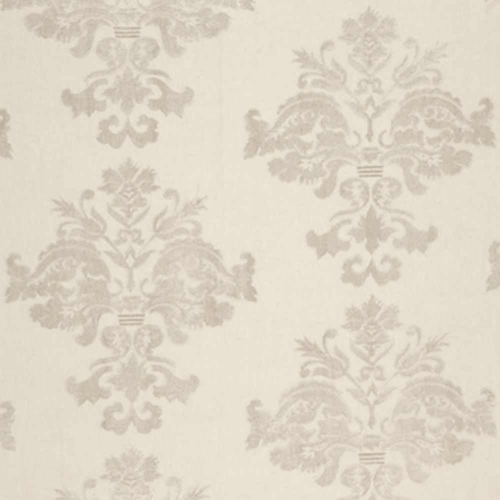 Schumacher 64470 Margaux Linen Embroidery Fabric in Winter White