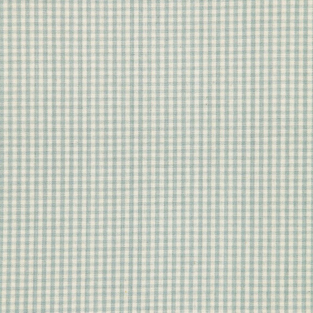 Schumacher 64622 Barnet Cotton Check Fabric in Aqua