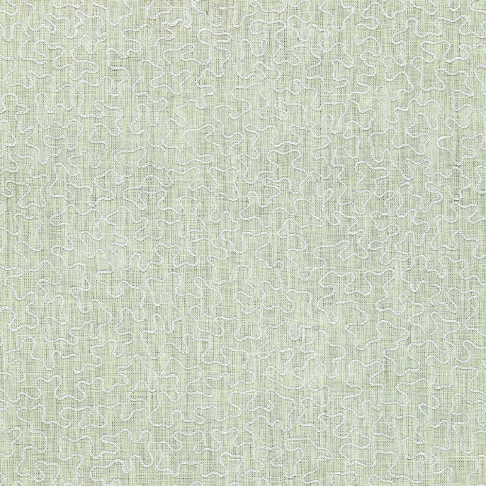 Schumacher 64672 Vermicelli Embroidery Fabric in Ming