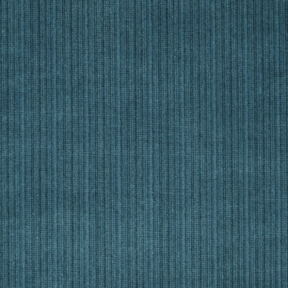 Schumacher 64717 Antique Strie Velvet Fabric in Teal