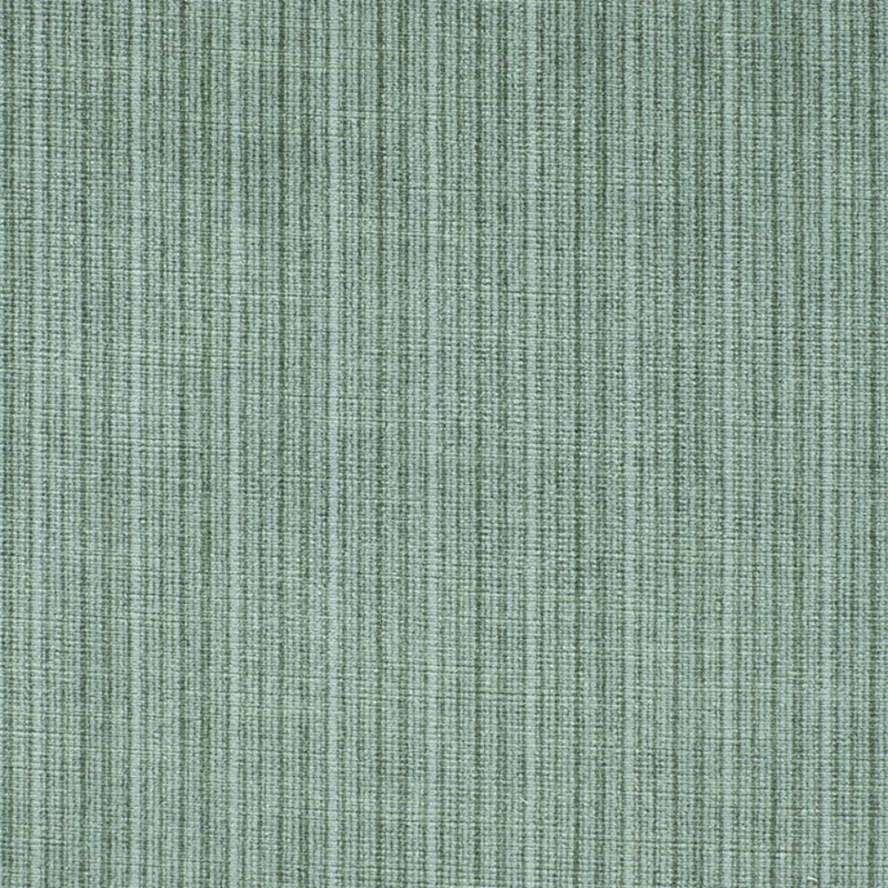 Schumacher 64718 Antique Strie Velvet Fabric in Aqua