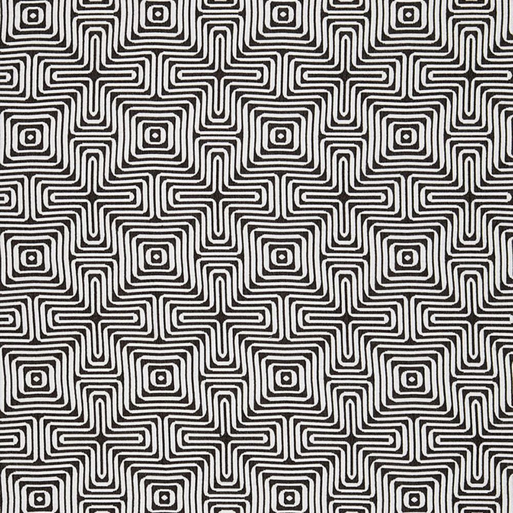 Schumacher 65322 Amazing Maze Indoor/outdoor Fabric in Kohl