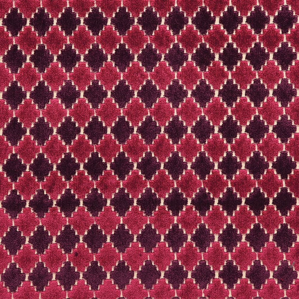 Schumacher 65640 Marrakesh Velvet Fabric in Black Cherry