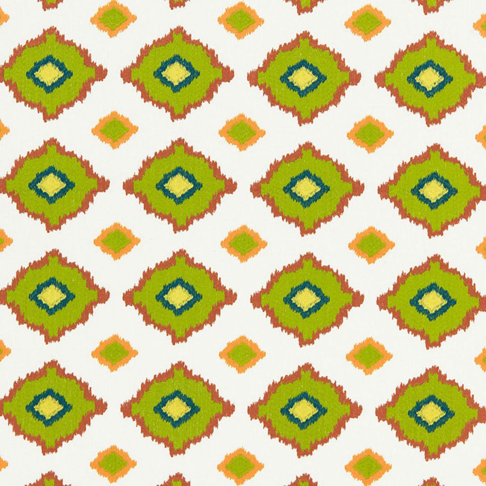 Schumacher 65780 Sikar Embroidery Fabric in Citrus