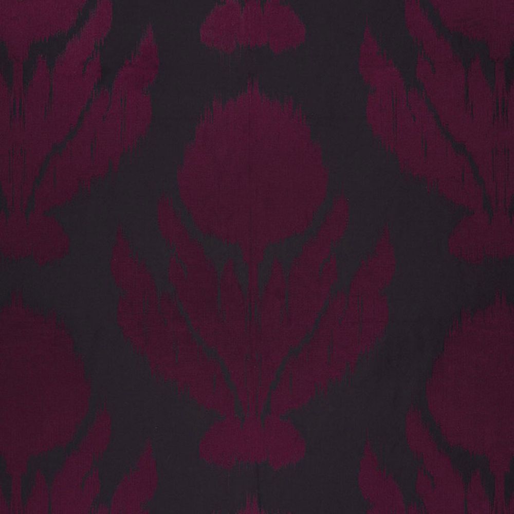 Schumacher 65851 Agra Silk Weave Fabric in Black Plum