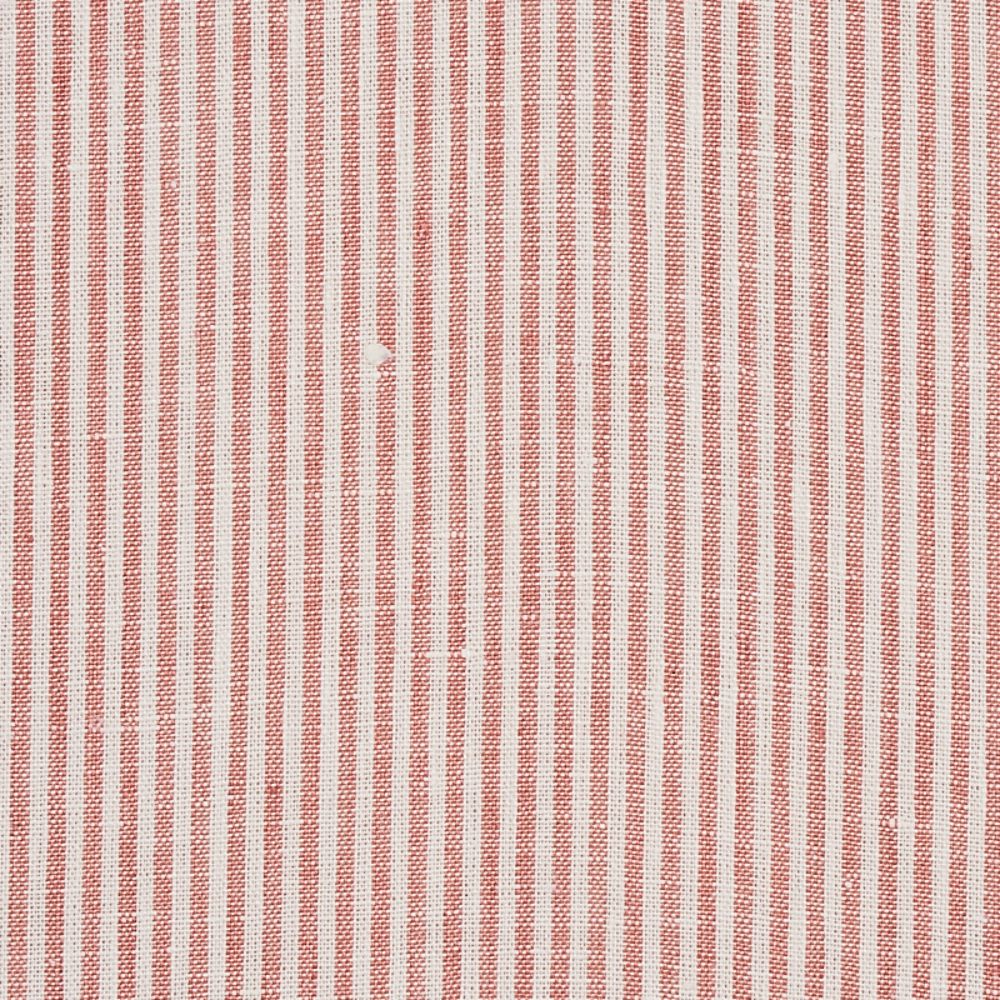 Schumacher 65988 Wesley Ticking Stripe Fabrics in Coral