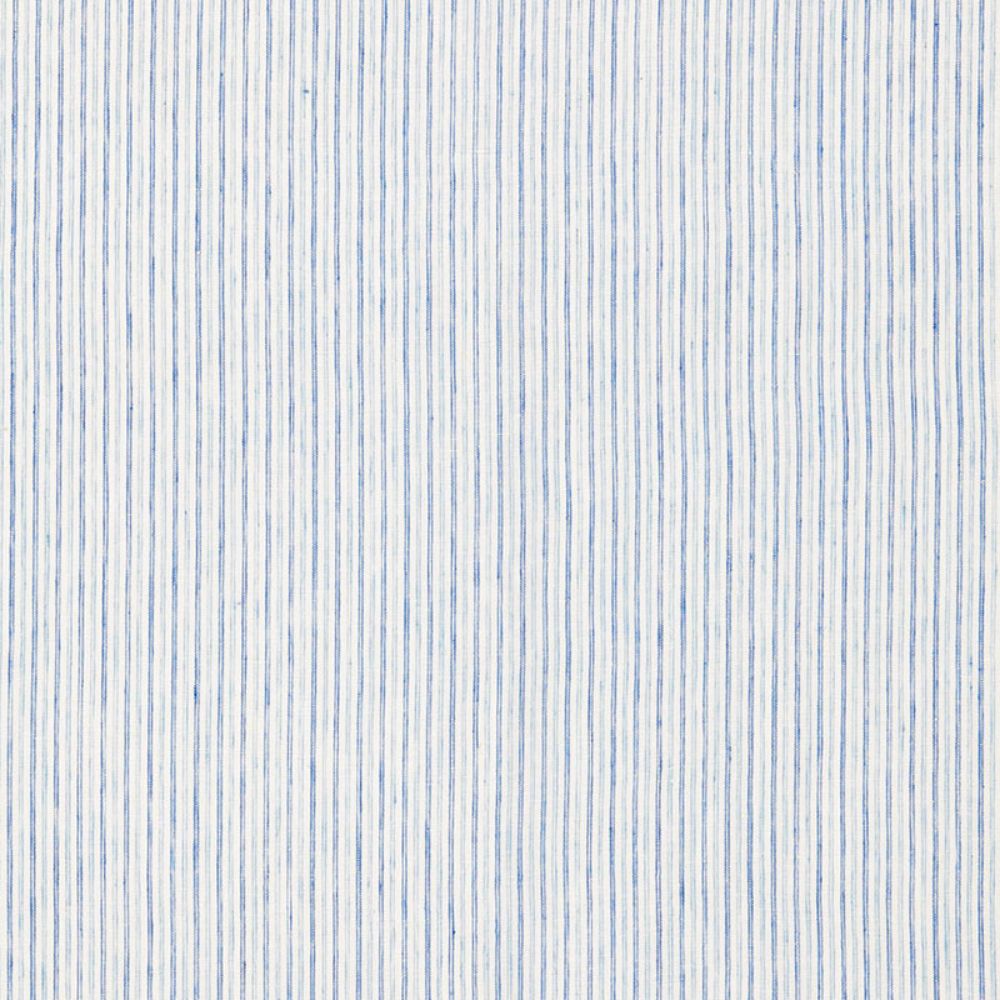 Schumacher 65993 Mackay Linen Stripe Fabric in Sky