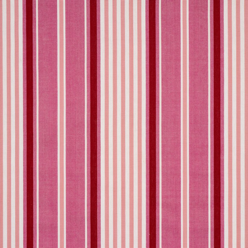 Schumacher 66016 Minzer Cotton Stripe Fabrics in Pink