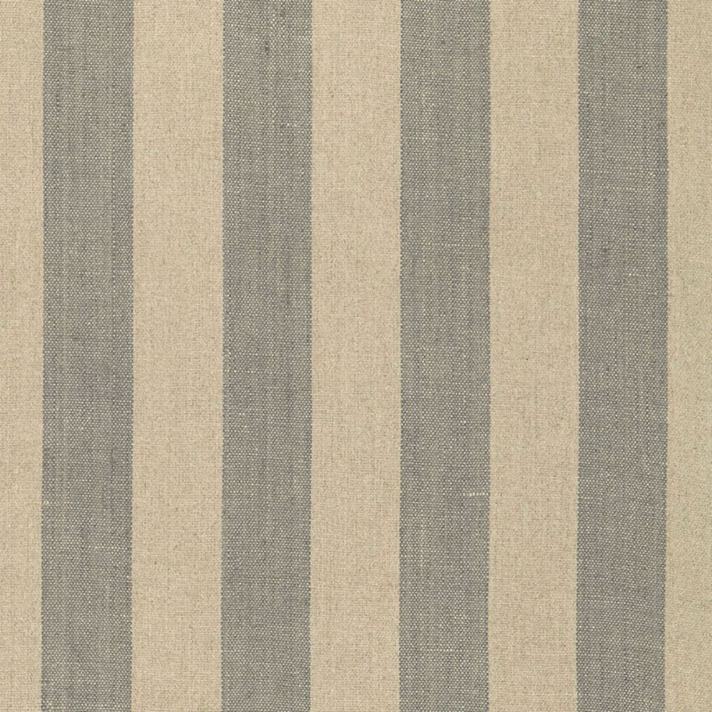 Schumacher 66074 Augustin Linen Stripe Fabrics in Steel / Linen