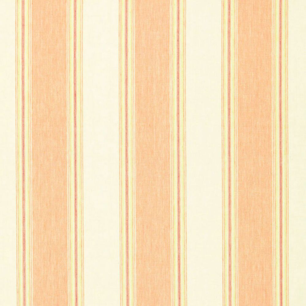 Schumacher 66081 Savannah Linen Stripe Fabrics in Blossom
