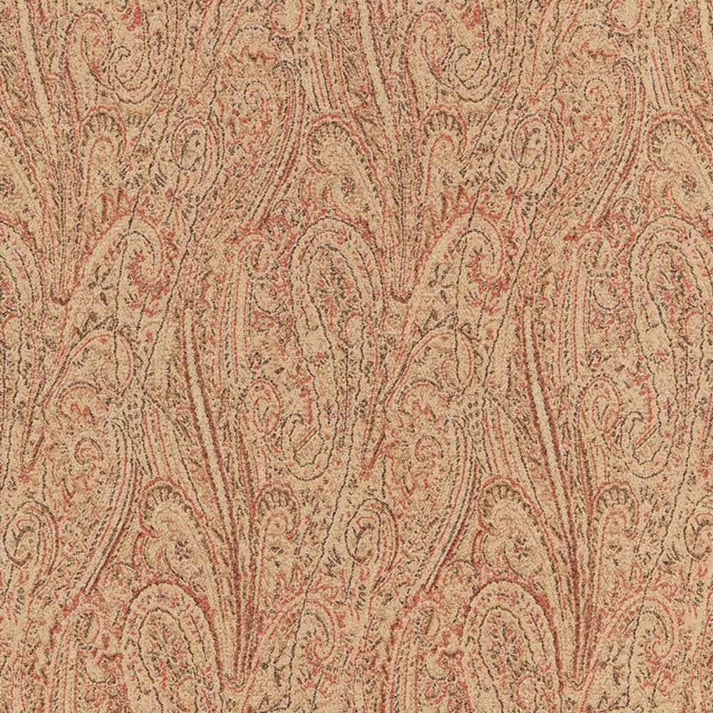 Schumacher 66700 Cameron Wool Paisley Fabric in Clay