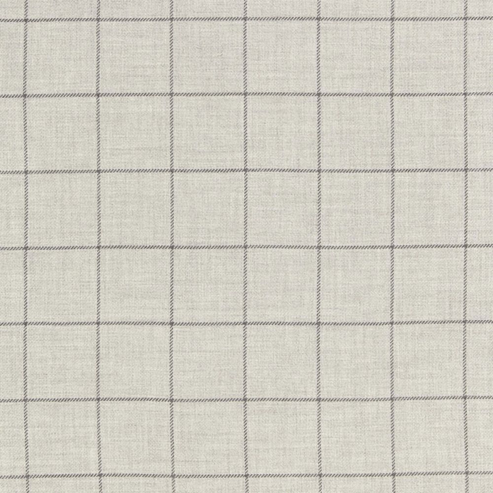 Schumacher 66772 Bancroft Wool Plaid Fabric in Fog