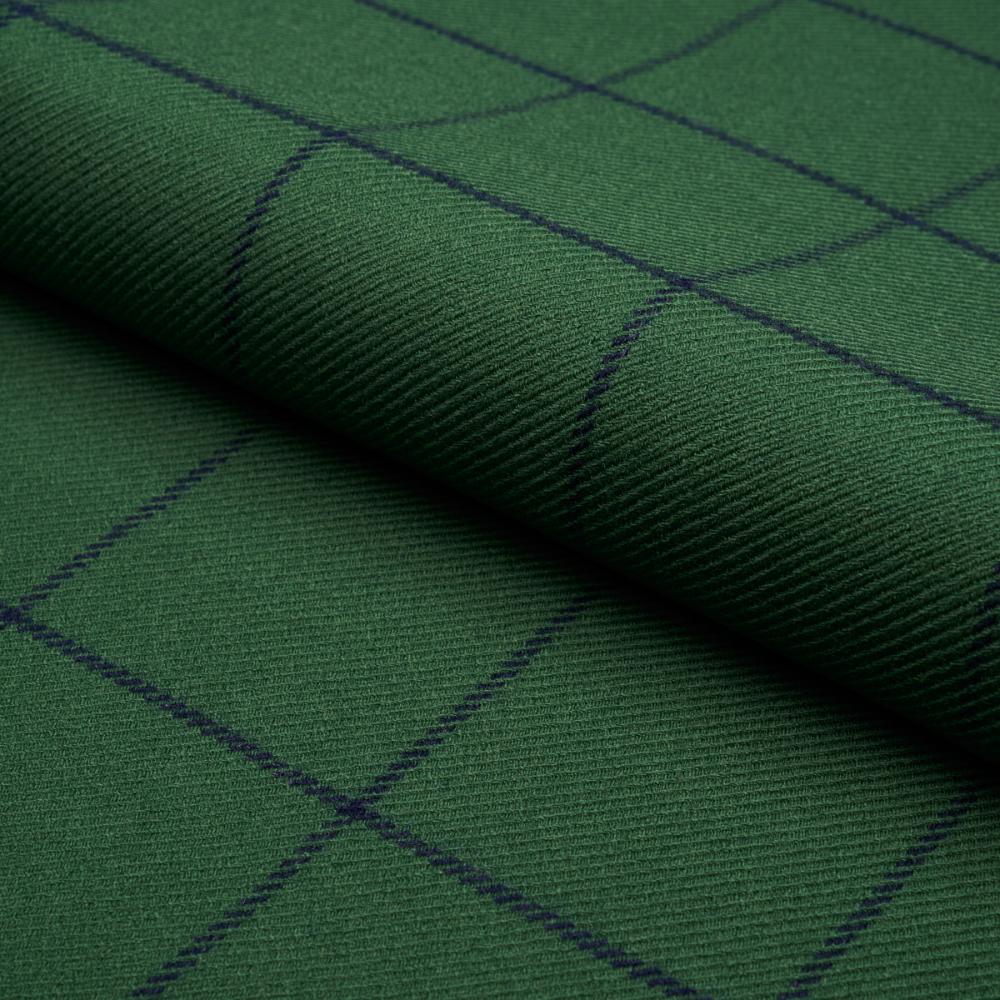 Schumacher 66776 Bancroft Wool Plaid Fabric in Green