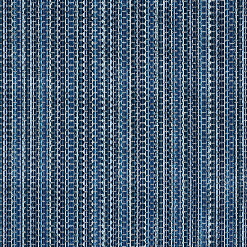Schumacher 66913 Cut-Patterned-Velvets Collection Downtown Velvet Fabric  in Indigo