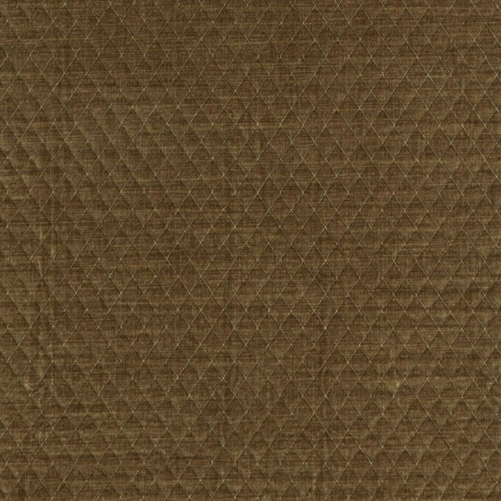 Schumacher 66921 Paley Quilted Velvet Fabric in Praline