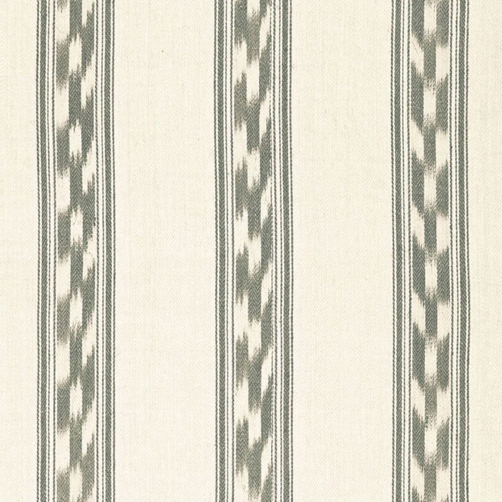 Schumacher 67512 Mojave Ikat Stripe Fabric in Slate