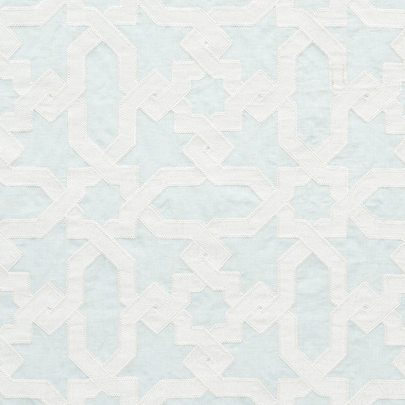 Schumacher 67573 Au-Naturel-Ii Collection Cordoba Embroidery Fabric  in Mist