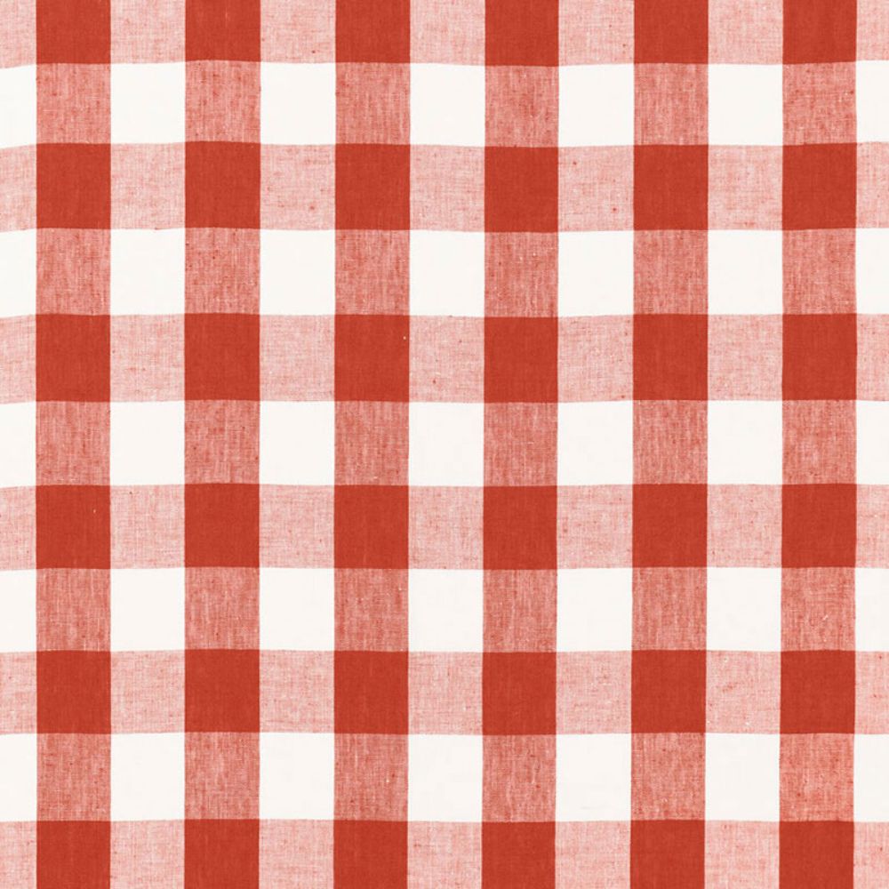 Schumacher 68012 Key West Check Fabric in Persimmon