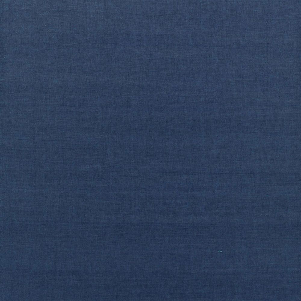 Schumacher 68784 Beckford Cotton Plain Fabric in Marine