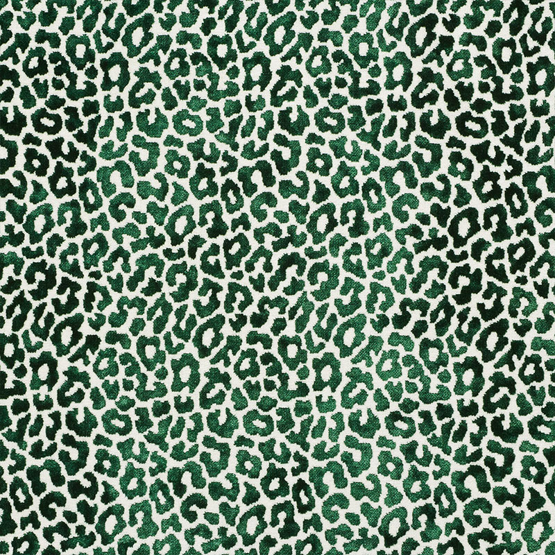 Schumacher 68825 Cut-Patterned-Velvets Collection Madeleine Velvet Fabric  in Emerald
