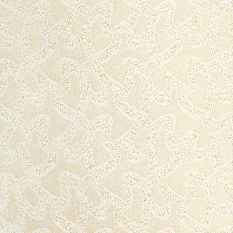 Schumacher 68842 Timothy-Corrigan Collection Chantilly Fabric  in Blanc